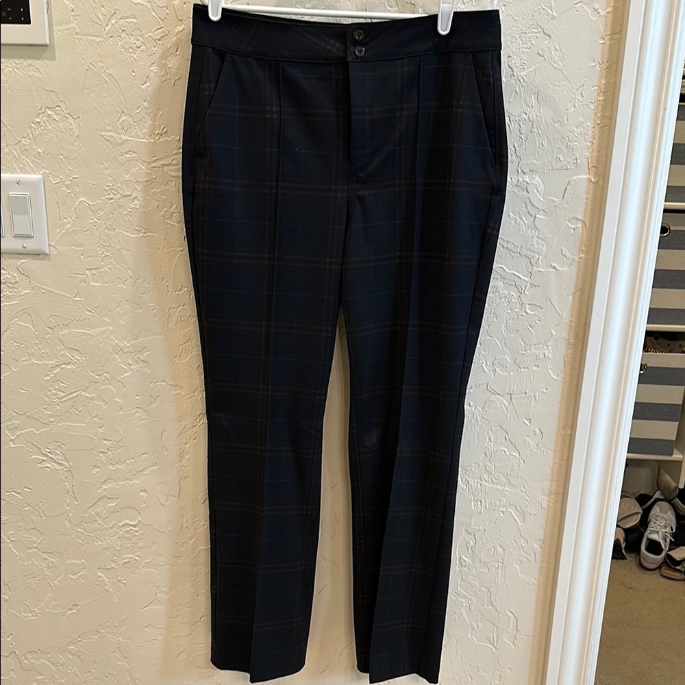 NYDJ Women's Black Plaid Pants